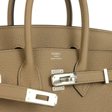 HERMÈS Hermes Birkin 25 Beige Marfa Togo Palladium Hardware | Thumbnail 7