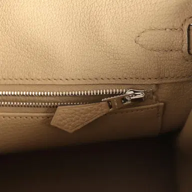 HERMÈS Hermes Birkin 25 Beige Marfa Togo Palladium Hardware | Thumbnail 9