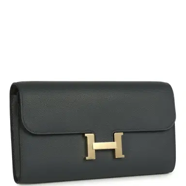 HERMÈS Hermes Constance Wallet To Go Gris Misty Evercolor Permabrass Hardware | Thumbnail 2