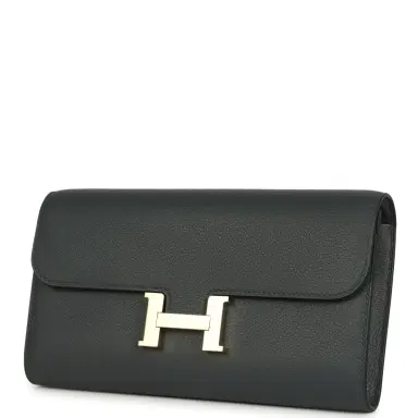 HERMÈS Hermes Constance Wallet To Go Gris Misty Evercolor Permabrass Hardware | Thumbnail 5