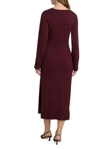 Simkhai Women's Skyla Wrap-Style Midi-Dress - Sangria | Thumbnail 5