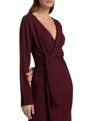 Simkhai Women's Skyla Wrap-Style Midi-Dress - Sangria | Thumbnail 6