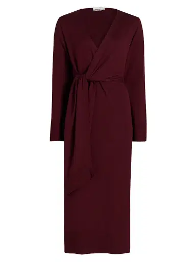 Simkhai Women's Skyla Wrap-Style Midi-Dress - Sangria | Thumbnail 1
