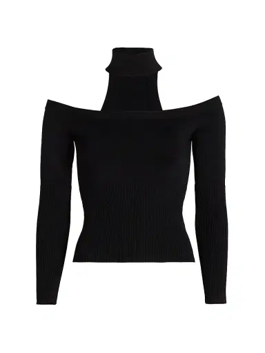 Simkhai Women's Lila Off-the-Shoulder Top - Black - Size Small | Thumbnail 1 Simkhai Women's Lila Off-the-Shoulder Top - Black - Size Small | Thumbnail 1