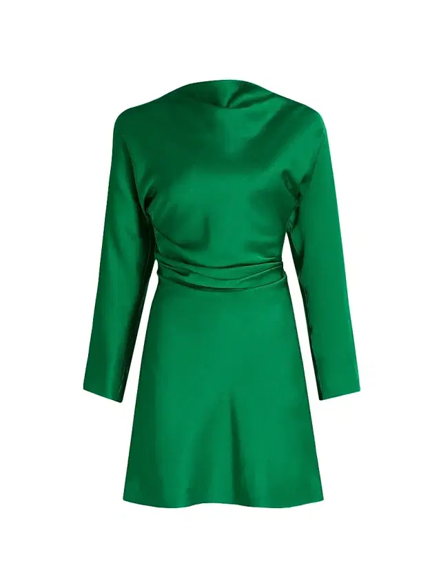 Women's Harpor Satin Minidress - Kelly Green - Size 0 Women's Harpor Satin Minidress - Kelly Green - Size 0