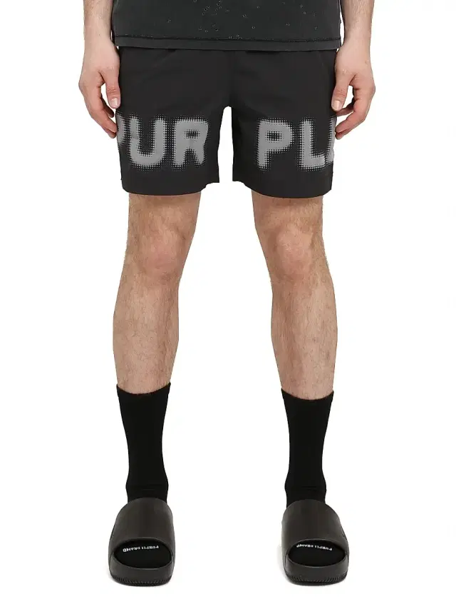 Men's All Round Logo Swim Shorts - Black