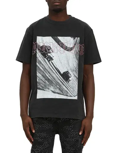 Purple Brand Men's Embellished Logo Graphic T-Shirt - Black - Size XL | Thumbnail 1 Purple Brand Men's Embellished Logo Graphic T-Shirt - Black - Size XL | Thumbnail 1