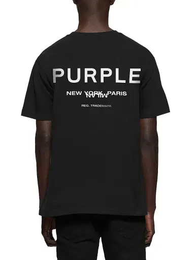 Purple Brand Men's Logo Jersey Crewneck T-Shirt - Black - Size XXL | Thumbnail 2 Purple Brand Men's Logo Jersey Crewneck T-Shirt - Black - Size XXL | Thumbnail 2