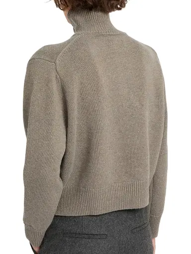 Yves Salomon Women's Wool-Cashmere Stand-Collar Sweater - Etretat - Size Large | Thumbnail 4