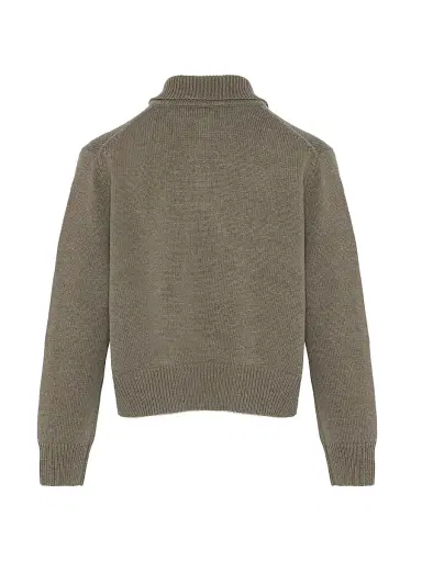 Yves Salomon Women's Wool-Cashmere Stand-Collar Sweater - Etretat - Size Large | Thumbnail 5