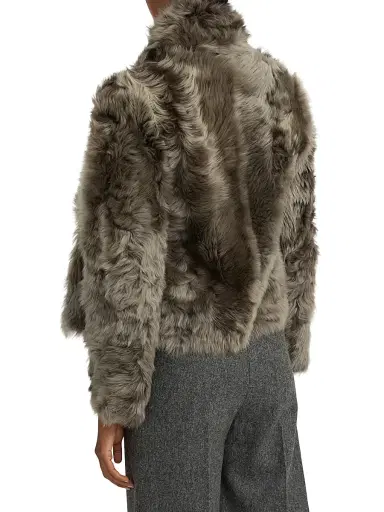 Yves Salomon Women's Veste Reversible Leather & Shearling Jacket - Alpes - Size 36 | Thumbnail 4 Yves Salomon Women's Veste Reversible Leather & Shearling Jacket - Alpes - Size 36 | Thumbnail 4