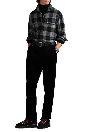Polo Ralph Lauren Men's Plaid Flannel Knit Overshirt | Thumbnail 2