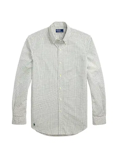 Polo Ralph Lauren Men's Tattersall Cotton Poplin Button-Down Shirt - Cream Forest Multi | Thumbnail 1 Polo Ralph Lauren Men's Tattersall Cotton Poplin Button-Down Shirt - Cream Forest Multi | Thumbnail 1