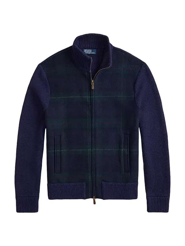 Polo Ralph Lauren Men's The Polo Tartan Full Zip Sweater - Hunter Navy