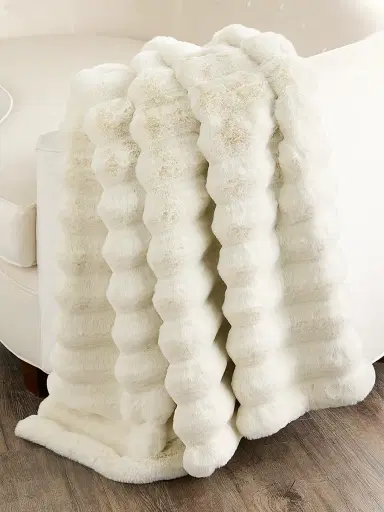 Lyla Grant Fur-Free Faux Chinchilla Throw | Thumbnail 1 Lyla Grant Fur-Free Faux Chinchilla Throw | Thumbnail 1