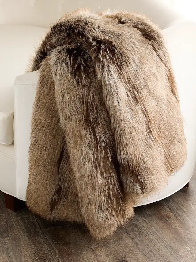 Lyla Grant Fur-Free Faux Fox Throw - Ocelo Print
