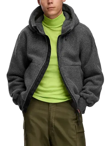 Canada Goose Men's Chilliwack Kind Fleece Bomber Jacket - Quarry Grey - Size XL | Thumbnail 6