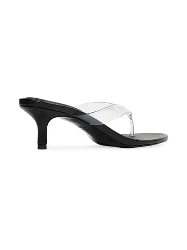 Black Suede Studio Women's KG 50MM PVC Thong Sandals - Black Leather - Size 12 | Thumbnail 3 Black Suede Studio Women's KG 50MM PVC Thong Sandals - Black Leather - Size 12 | Thumbnail 3