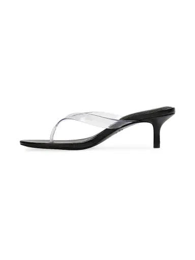 Black Suede Studio Women's KG 50MM PVC Thong Sandals - Black Leather - Size 12 | Thumbnail 4 Black Suede Studio Women's KG 50MM PVC Thong Sandals - Black Leather - Size 12 | Thumbnail 4