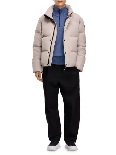 Canada Goose Men's Bayview Arctic Tech Puffer Parka - Limestone - Size XL | Thumbnail 2
