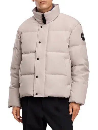 Canada Goose Men's Bayview Arctic Tech Puffer Parka - Limestone - Size XL | Thumbnail 3