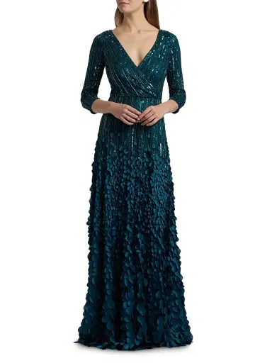 Theia Women's Arabella Beaded A-Line Gown - Poseidon | Thumbnail 3