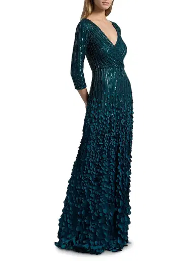 Theia Women's Arabella Beaded A-Line Gown - Poseidon | Thumbnail 4