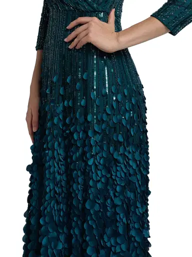 Theia Women's Arabella Beaded A-Line Gown - Poseidon | Thumbnail 6