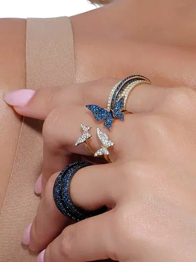 Lana Women's 14K Yellow Gold & 0.4 TCW Diamond Butterfly Cuff Ring - Yellowgold | Thumbnail 2