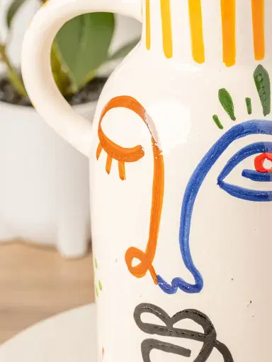 Verve Culture Moroccan Handpainted Visage Vase - Assorted | Thumbnail 6