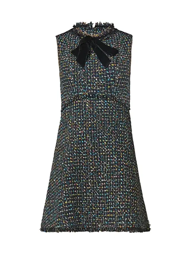 Women's Alicia Tweed Minidress - Jet Multi