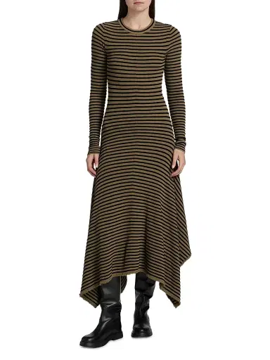 Proenza Schouler Women's Didi Handkerchief Hem Striped Maxi Dress | Thumbnail 3