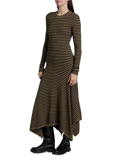Proenza Schouler Women's Didi Handkerchief Hem Striped Maxi Dress | Thumbnail 4