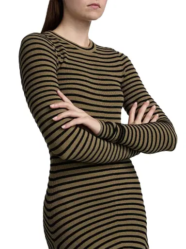 Proenza Schouler Women's Didi Handkerchief Hem Striped Maxi Dress | Thumbnail 6