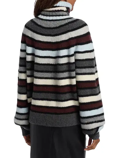 Proenza Schouler Women's Danea Striped Cashmere-Blend Oversized Sweater - Neutral Multi | Thumbnail 5