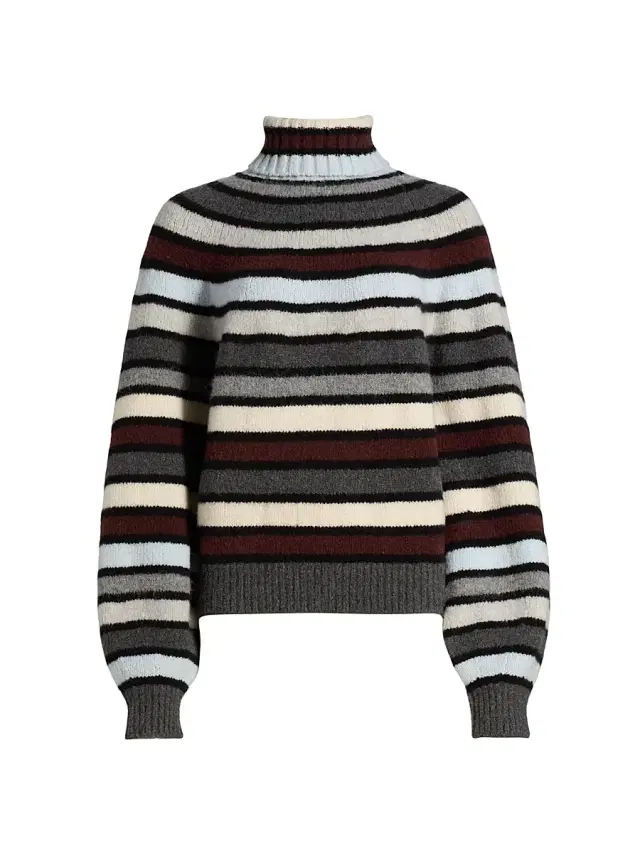 Proenza Schouler Women's Danea Striped Cashmere-Blend Oversized Sweater - Neutral Multi