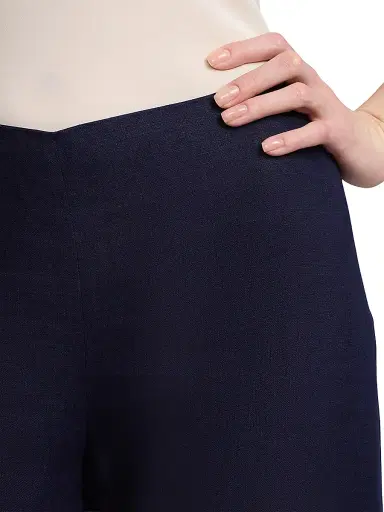 Ralph Lauren Collection Women's Daria Linen High-Rise Wide-Leg Pants - Lux Navy - Size 6 | Thumbnail 5