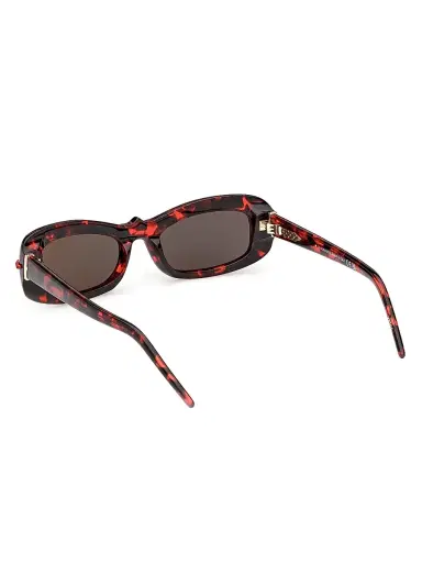Christian Louboutin Women's Kate 52MM Rectangular Sunglasses - Red Black | Thumbnail 4 Christian Louboutin Women's Kate 52MM Rectangular Sunglasses - Red Black | Thumbnail 4