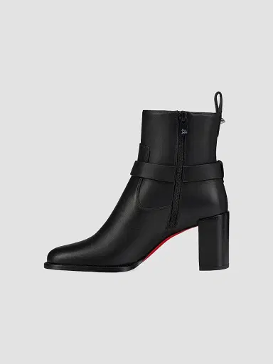 Christian Louboutin Women's Dianouchette Leather Booties - Black - Size 12 | Thumbnail 4