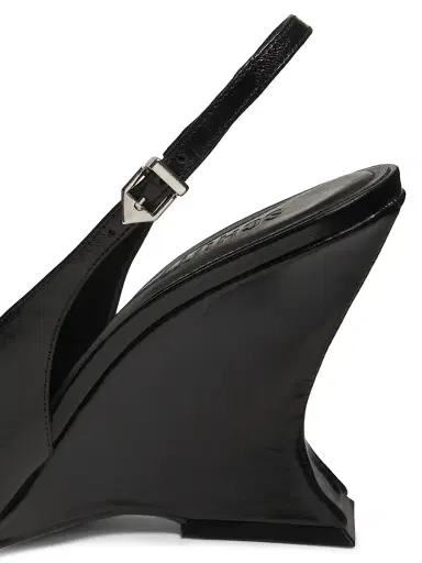 Schutz Women's Siena 115MM Leather Slingback Pumps - Black | Thumbnail 5