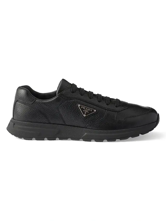 Prada Men's Prax 2.0 Leather Sneakers - Black