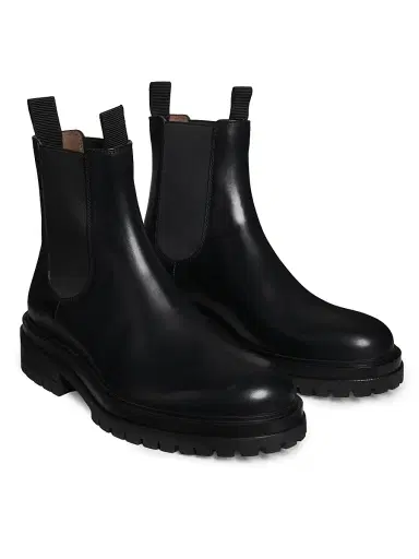 Gianvito Rossi Men's Chester Leather Chelsea Boots - Black - Size 10.5 | Thumbnail 2