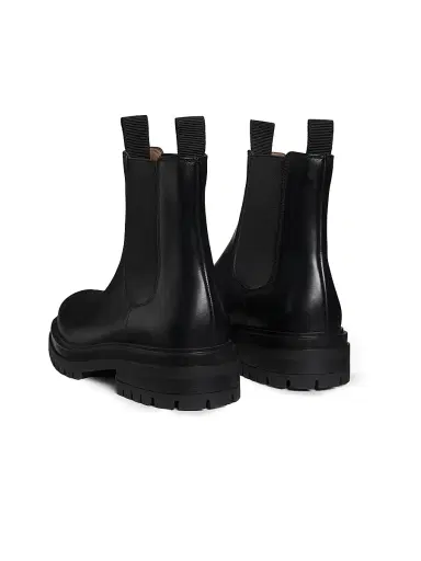 Gianvito Rossi Men's Chester Leather Chelsea Boots - Black - Size 10.5 | Thumbnail 3