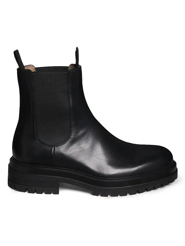 Men's Chester Leather Chelsea Boots - Black
