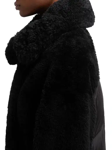 Moncler Women's Gobain Puffer Jacket in Shearling and Suede - Black | Thumbnail 4 Moncler Women's Gobain Puffer Jacket in Shearling and Suede - Black | Thumbnail 4