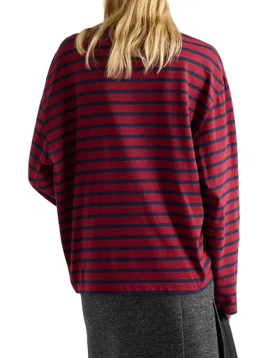 Prada Women's Long-Sleeved Striped Jersey T-Shirt | Thumbnail 3 Prada Women's Long-Sleeved Striped Jersey T-Shirt | Thumbnail 3