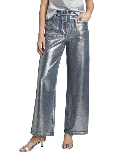 Significant Other Women's Sabrina Silver Foil Jeans - Silver Foil | Thumbnail 3