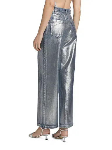 Significant Other Women's Sabrina Silver Foil Jeans - Silver Foil | Thumbnail 5
