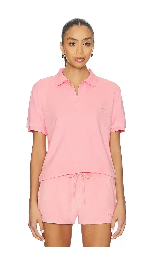 Hunza G Towelling Embroidered Polo