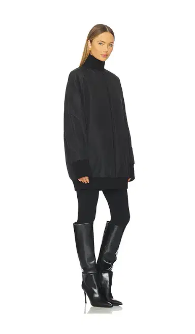 Norma Kamali Oversized Turtleneck Bomber Jacket Above The Knee | Thumbnail 2